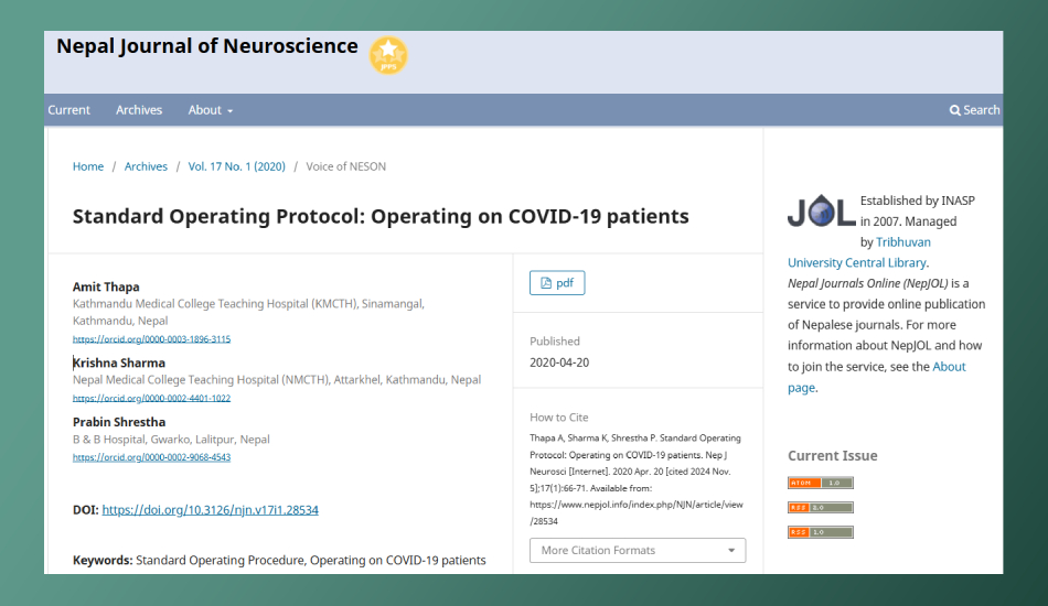 Standard Operating Procedure: Operating on COVID-19 patients